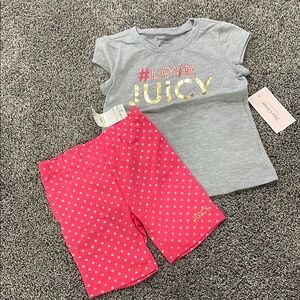 Juicy Couture Gray and Pink Kids Matching Set